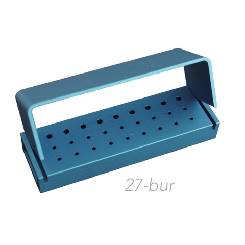 Aluminum Bur Block, 18FG + 9RA, 27-Bur, 1/Box, 072
