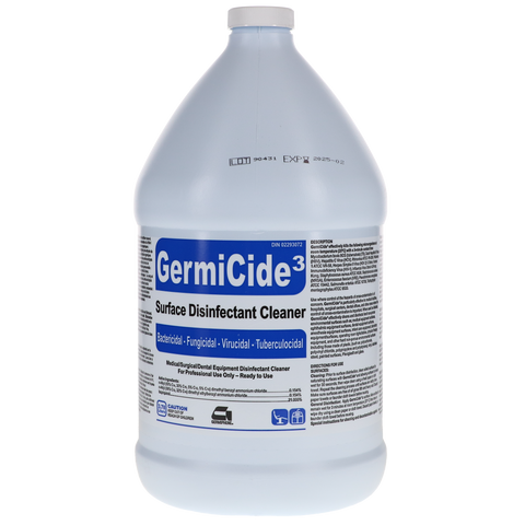 GermiCide 3 Broad-Spectrum Multi-Surface Disinfectant, 3.78 L Bottle, Unscented, 1/Pk, GERMI-3XXL, GERMI-3-XXL
