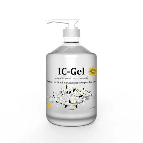 IC-Gel Antiseptic Skin Gel, 480 ml, Ginger Citrus, 1/Pk, IC-GEL-L-GC