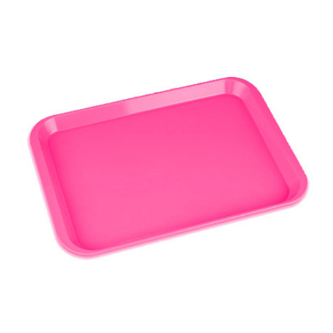 Set-Up Plastic Flat Trays, # F, Neon Pink, 1/Pk, 300FMS-6