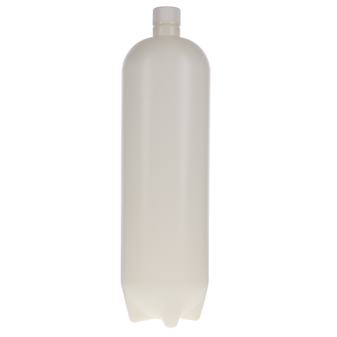 High Pressure Water Bottle, White, 2 Liter, 3-1/2" Dia x 14-1/2" H, 1/Pk, HPB-4911