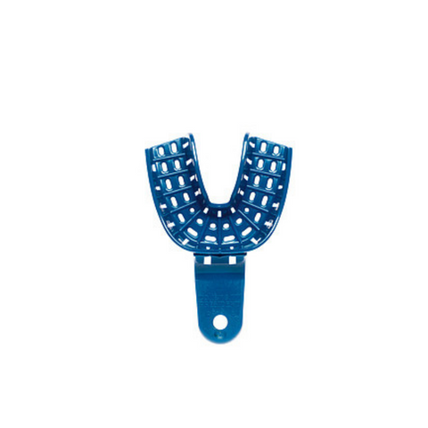 President, Impression Tray, Autoclavable, Blue, Perforated, # 6, Lower, Small,12/Pk, C6955