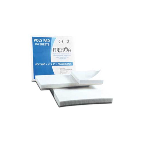 Prehma Poly Mixing Pads, 3" x 6", Extra Heavy, White, 100/Pk
