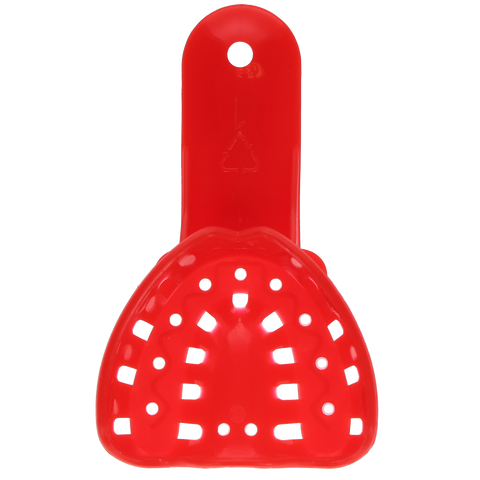 Excellent Colors Ortho Impression Trays - Perforated, # 1 Small Upper, Child, Red, 25/Pk, ITO-1U