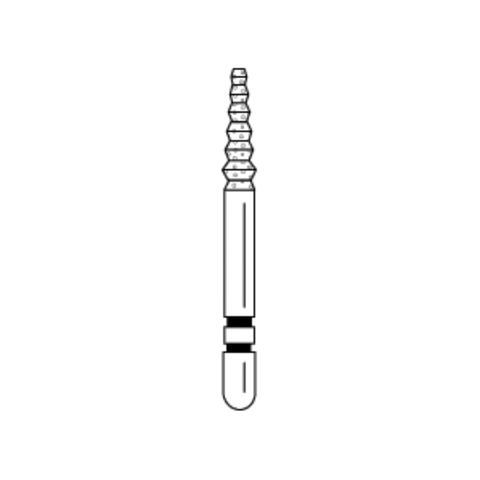 Two Striper Diamond Burs, FG, Gross Reduction, Crown Cut, ST6, 1.8 mm, Coarse, Green, 5/Pk, 2015581