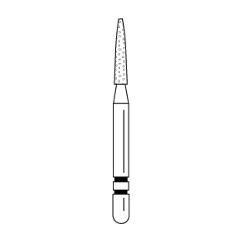 Two Striper Operative Diamond Burs, FG, Flame, # 260.6.5, 1.3 mm, Coarse, Green, 5/Pk, 2015122