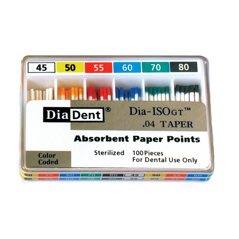 Paper Points, MM, Dia-ProISO GT .04 #45/80, Spillproof, 100/Pk, MP210-692