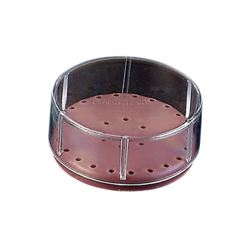 Silicone Magnetic Bur Block 28-Hole Large Round Mauve, 400BL2-10