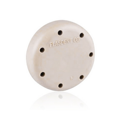 Magnetic Bur Block, Silicone, 7-Hole, Small Round, White, 1/Pk, 400BS2-1