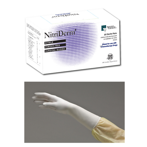 Nitriderm Nitrile Sterile Surgical Gloves 50pr/Bx Size 6.0, 135260