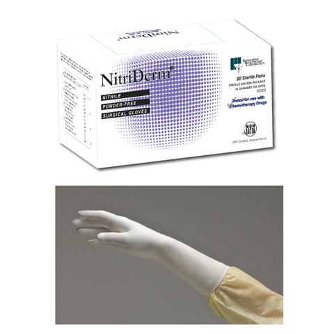Nitriderm Nitrile Sterile Surgical Gloves 50pr/Bx Size 7.0, 135270