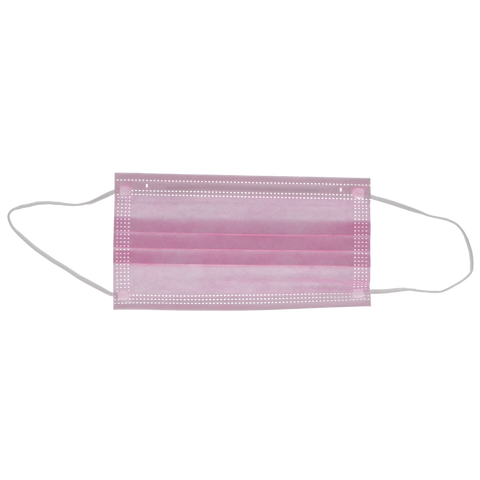 Earloop 3-PLY Masks 50/Bx ASTM Level 1 Pink, 109112