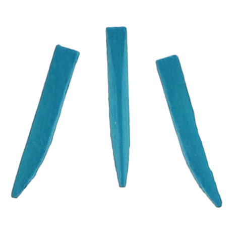 Contoured Wood Wedges, 12mm, Blue, 400/Pack, 95412