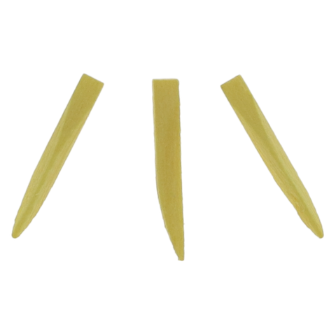 Contoured Wood Wedges, 15mm, Yellow, 100/Pack, 95115