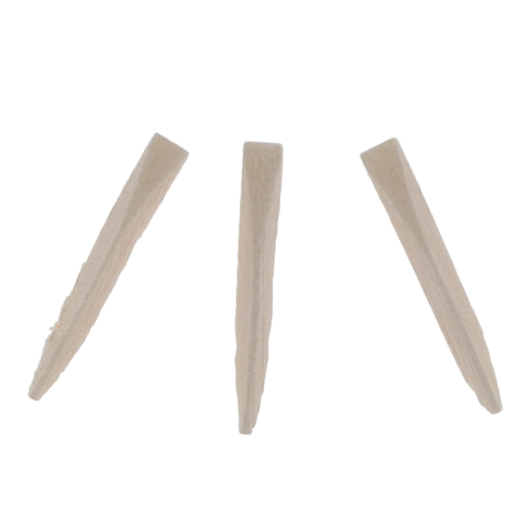 Contoured Wood Wedges, 17mm, White, 100/Pack, 95117