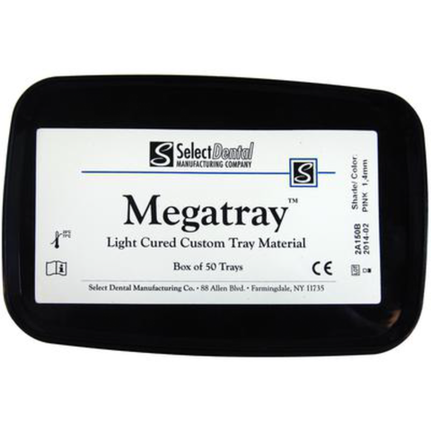 Megatray? Light Cure Tray Material ? 1.4 mm, Pink, 50/Box, 400-1054