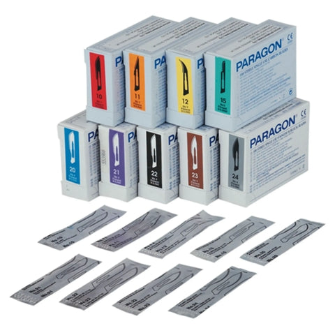 Paragon Sterile Blades Carbon Steel 11 100/Pk, 90011-11, Surgical Products, Blades - Scalpels