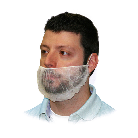 Beard Cover, White, 100/Pk