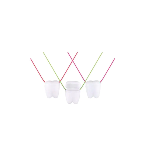 1" White Tooth Saver Necklace, 144/Pk, S49