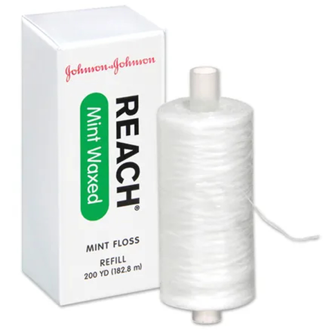 Dr. Fresh - Reach Dental Floss Waxed Mint 200yd Refill (no dispenser)