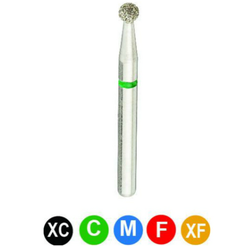 Diamond Burs, FG, Round, Fine, Red, 1.6 mm, 801-016F, 5/Pk, A3F