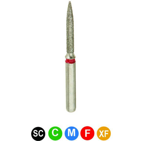 Diamond Burs, FGSS, Flame, Medium, Blue, 1.2 mm, S862-012M, 5/Pk, MB9SS
