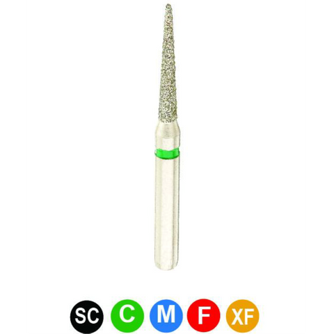 Diamond Burs, FGSS, Needle, Fine, Red, 1.4 mm, S858-014F, 5/Pk, MB7F