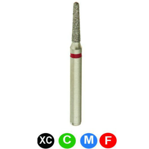 Diamond Burs, FG, Round End Taper, Extra Coarse, Black, 1.2 mm, 855-012XC, 5/Pk, B5SXC