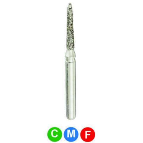 Diamond Burs, FG, Safe End Taper, Coarse, Green, 1.2 mm, 851-012C, 5/Pk, N1SC