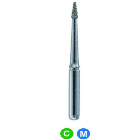 Diamond Burs, FGSS, TDF Esthetic Finishing Cone, Medium, Blue, 0.8 mm, S132-008M, 5/Pk, MDET3