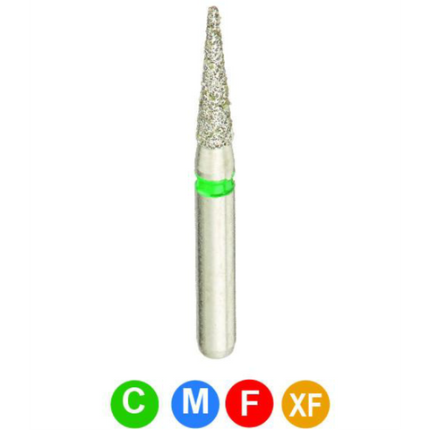 Diamond Burs, FGSS, TDF Esthetic Finishing Cone, Medium, Blue, 1.4 mm, S134-014M, 5/Pk, MDET6