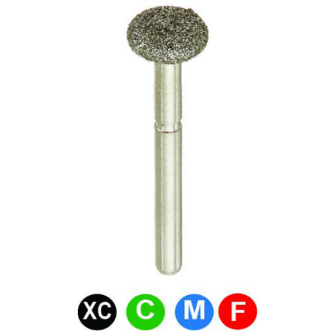 Diamond Burs, FG, Wheel, Coarse, Green, 4.5 mm, 909-045C, 5/Pk, C14C