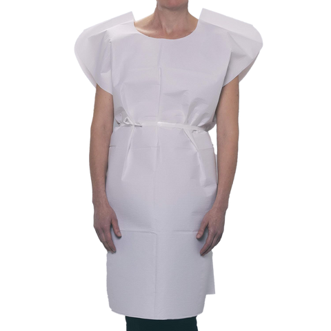 Tidi - Tidi Brand Choice Exam Gowns Tissue Poly Tissue White 50/case