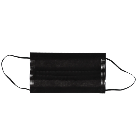 Earloop 3-PLY Masks 50/Bx ASTM Level 3 Black, 109132