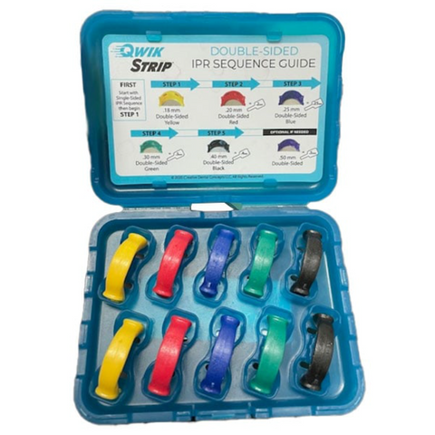 Qwikstrip, Serrated, Double Sided, Assorted, 10/Pack, QSDS-ASSRT