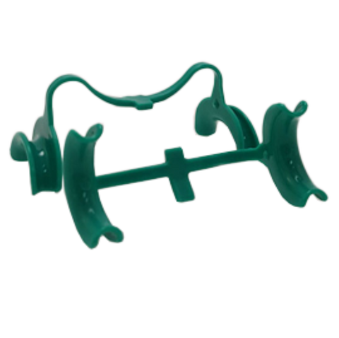 Intraoral Cheek Retractors, Small, Autoclavable to 275F, Clear Green, 10/Pk, EX-9008