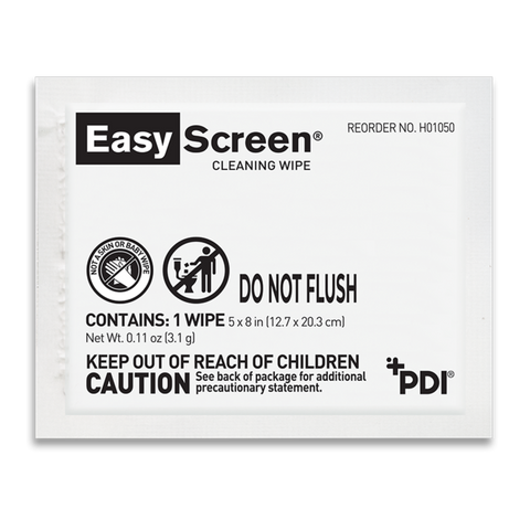Easy Screen Cleaning Wipes, Individual Packet, 50/Pk, H01050