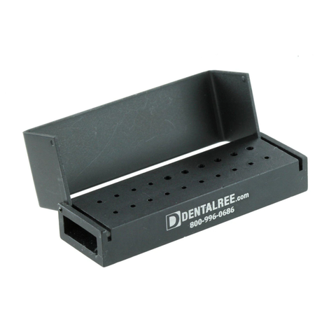 Metal Bur Block, 6RA/14FG, 20-Hole, Black, 1/Pk, BK-250-BK