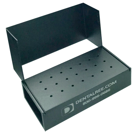 Metal Bur Block, HP, (Holds 9 22mm Discs) 21-Hole, Black, 1/Pk, BK-900-BK