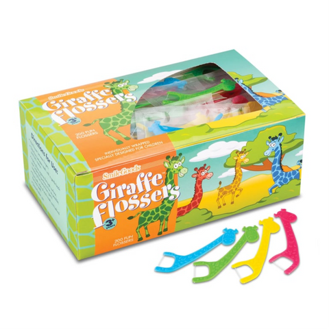 Smilegoods Giraffe Flossers Assorted Bright Colors 2-7/8" Long 200/box Designed For Children Age, 7109861