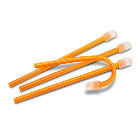 Colorflex Total-Comfort Soft Tip Aspirators Orange W/clear End 100/bag. Patented Comfort , 7019116-ORA