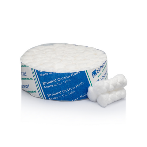 Braided Cotton Rolls, Non-Sterile, Small, Pedo, 5/16" x 3/4", 1400/Pk