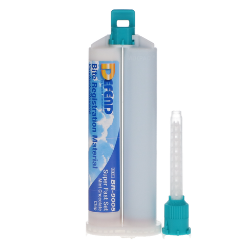 Defend Bite Registration Material, Fast Set, 50 ml, Mint Chocolate Chip, Light Blue, 2/Pk, BR9004