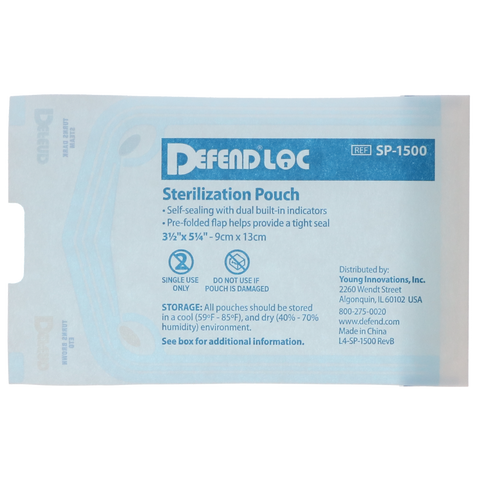 Defend Sterilization Pouches, 3.5" x 5.25", 200/Pk, SP1500