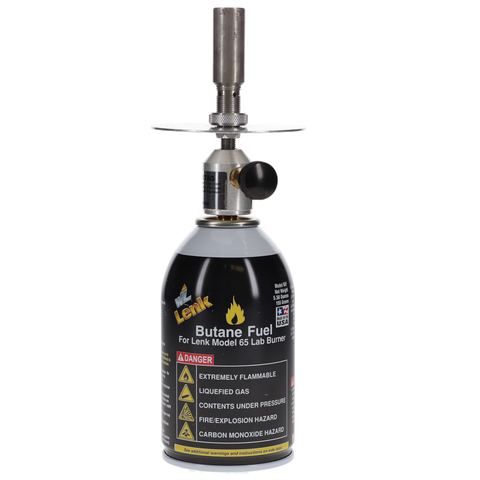 Laboratory Burner with Fuel, Model 65, 1 Burner Head & 1 Butane Fuel Refill