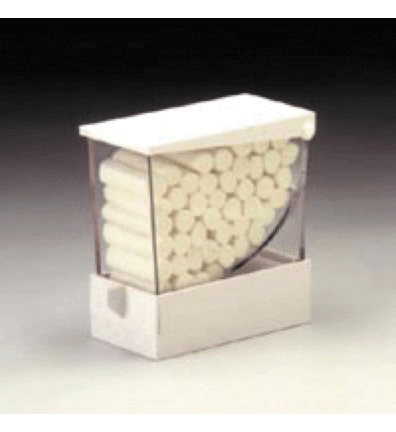 Cotton Roll Dispenser, Pull-Style, White, 1/Pk, OR200