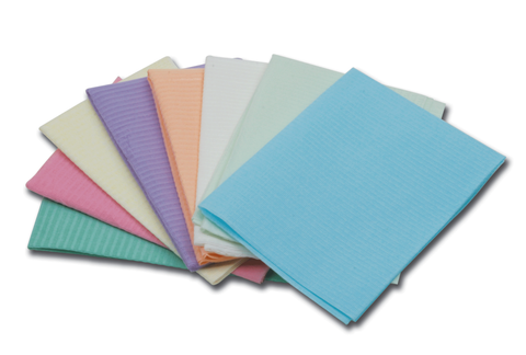 Disposable Bibs, 2-Ply and Poly, 13" x 18", Dusty Rose, 500/Pk, B2-DR