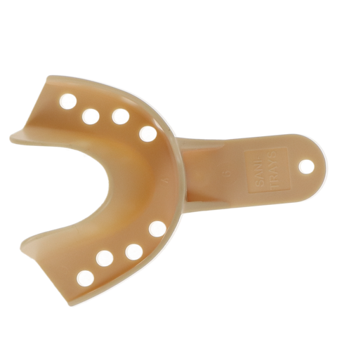 Sani-Trays Impression Trays, Perforated, # 6, Small Lower, 12/Pk, 11516