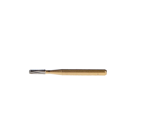 Great White Gold Series Carbide Burs, FG, Straight Round End Cross Cut, # 2, 10/Pk, 15062
