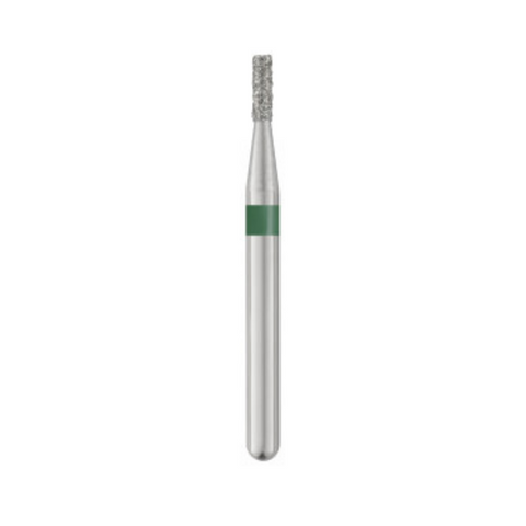 Piranha Diamond Burs, FG, Flat End Cylinder, # 835-010, 1.0 mm, Coarse, Green, 25/Pk, 835-010C